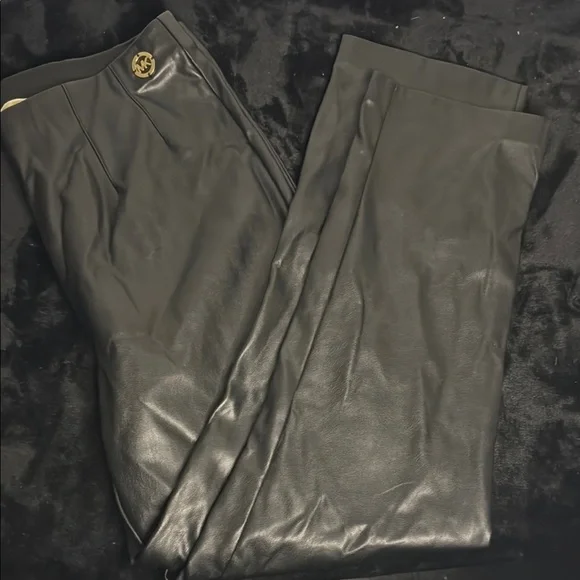 Michael Kors Black and Gold Straight Leg Pants - Picture 1 of 4